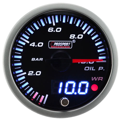 ProSport JDM "Dual Display" Oil Pressure Gauge (60 mm)