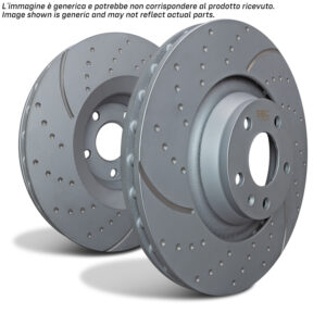 Coppia dischi freno anteriori baffati e puntati (non forati) Ebc Renault Megane 2 RS 225 GD1539